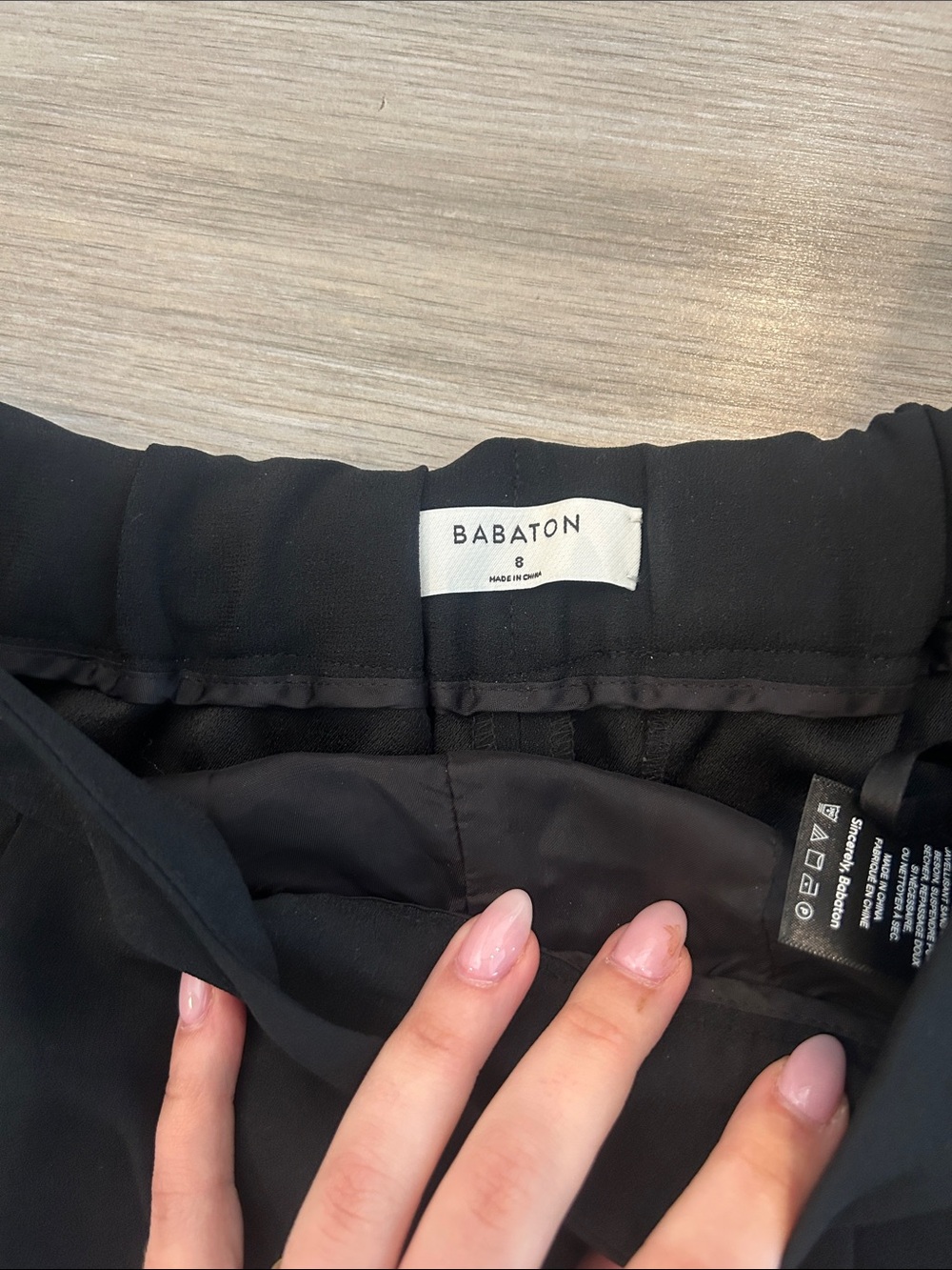 Aritzia Black High-Rise Wide Leg Trousers - Picture 2 of 3